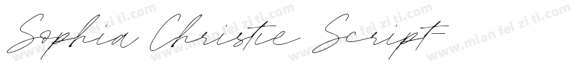 Sophia Christie Script字体转换